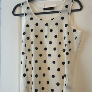The Limited Cream Polka Dot Sleeveless Camisole